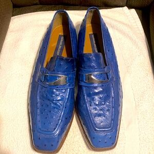 Blue ostrich Giorgio Brutini loafer slip on men's size 13